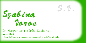 szabina voros business card