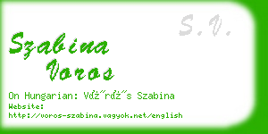 szabina voros business card